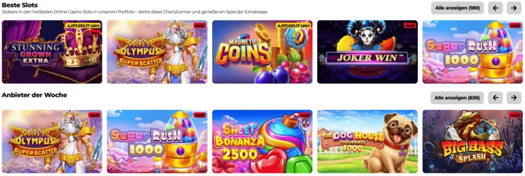 Bereich Energie Casinospiele